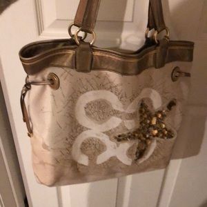 Coach jeweled starfish tote